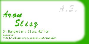 aron slisz business card